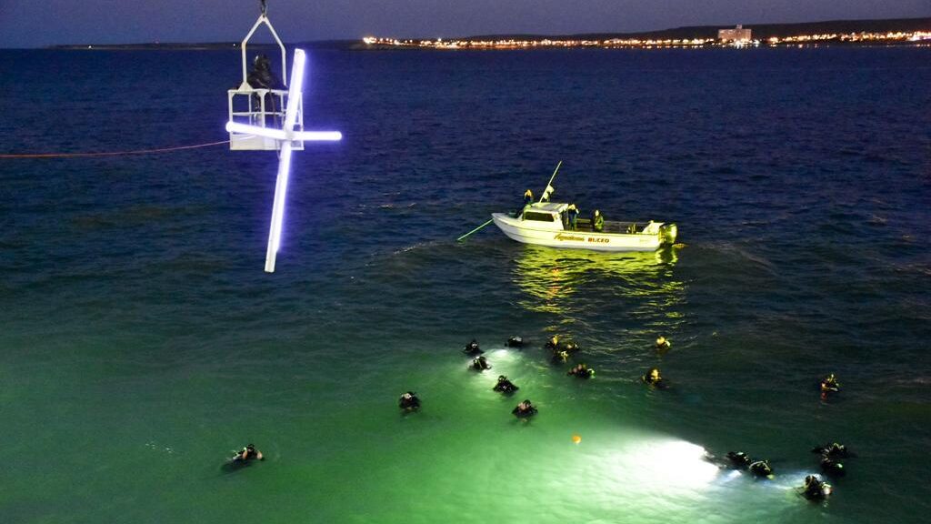 uerto Madryn, un vía crucis bajo el agua