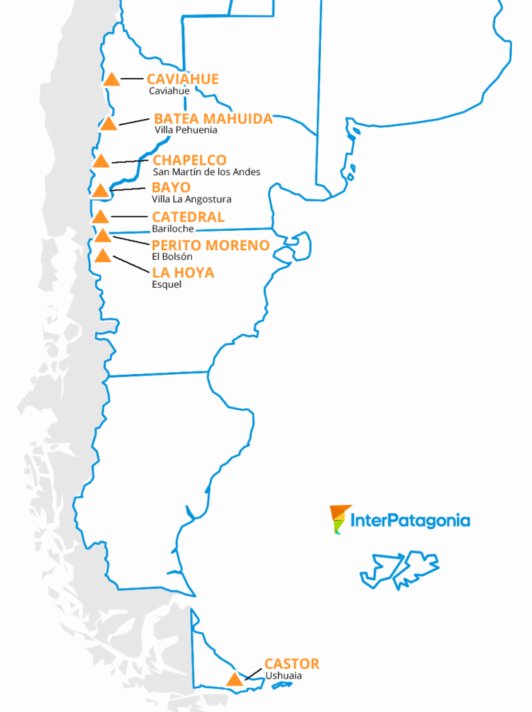 Mapa centros de ski